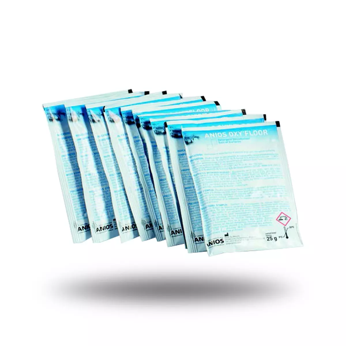 Sachet de 25ml détergent, désinfectant pour Sols et Surfaces ANIOS OXY'FLOOR