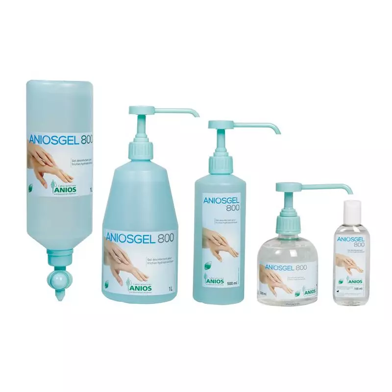 Tous les formats de gel désinfectant Aniosgel 800 Tous les formats de gel désinfectant Aniosgel 800
