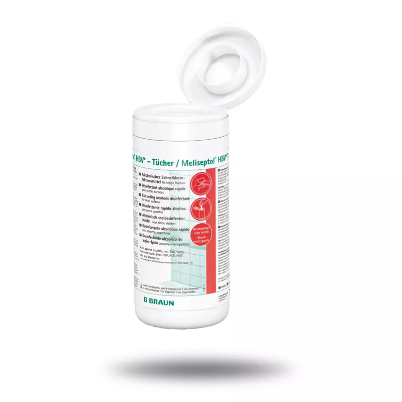 Lingettes désinfectant et détergente alcoolique MELISEPTOL HBV