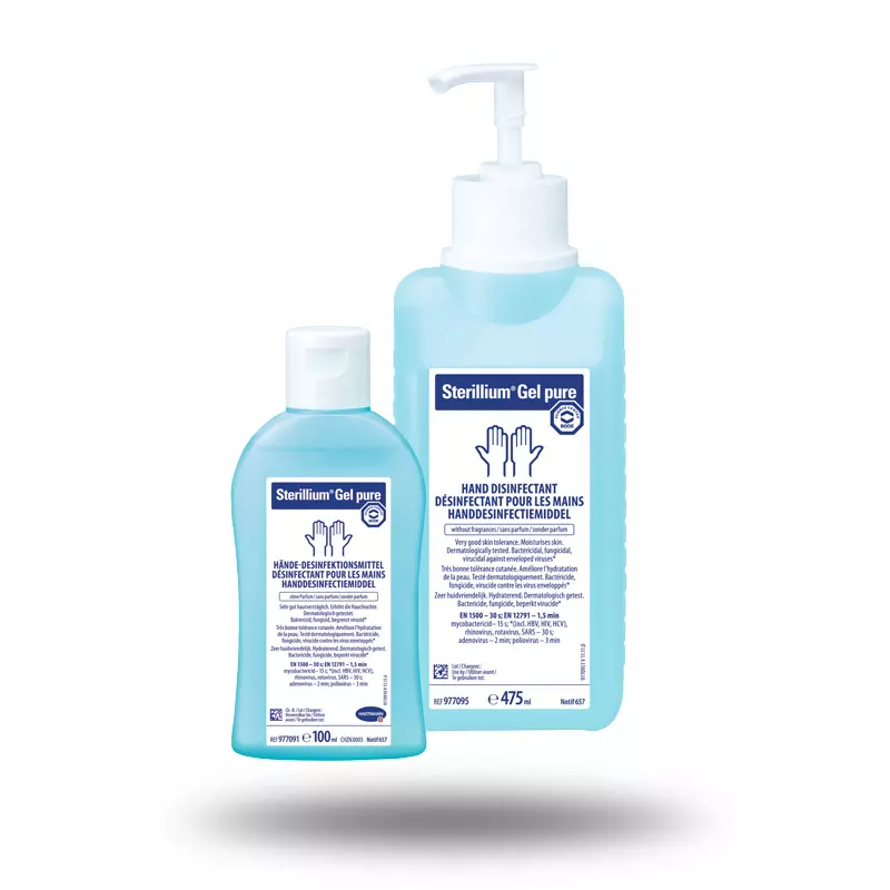 2 flacons de gel hydroalcoolique Sterillium Gel pure
