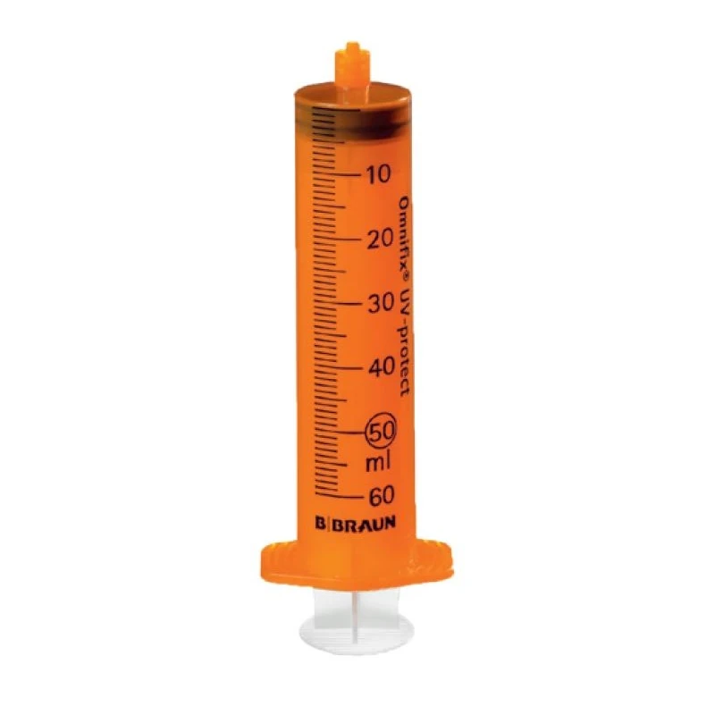 Seringue 3 pièces stérile Luer Lock 50 mL UV Protect OMNIFIX