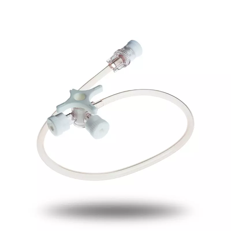 BD CONNECTA Robinet blanc 3 voies avec prolongateur et site d'injection