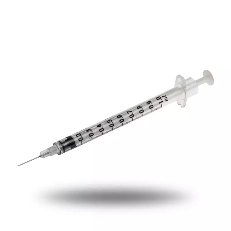 Seringue 3 pièces BD PLASTIPAK de 1 mL de précision avec aiguille Microlance 3 prémontée
